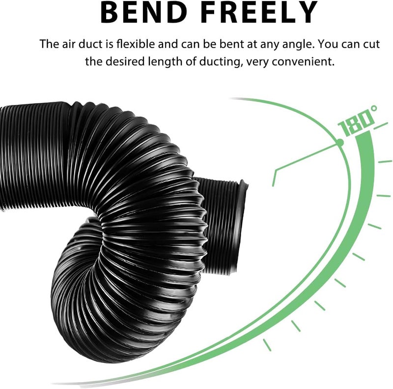 NYTKL 3 Inch Cold Air Intake Pipe, Flexible Car Cold Air Duct Hose Extendable to 39-3/8", Universal Adjustable Automotive Ducting Turbo Intake Inlet Tube Pipe, Car Accessories - Image 3